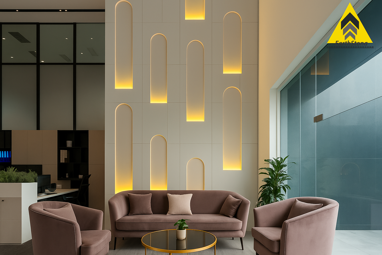 U-Shape, Backlit, and Double-Height Carving Design